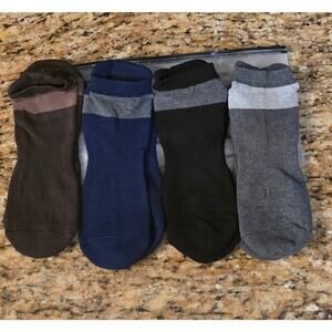 Muezna Mens Non Slip Yoga Socks Anti Skid Pilates Barre Bikram Fitness 4 pack XL